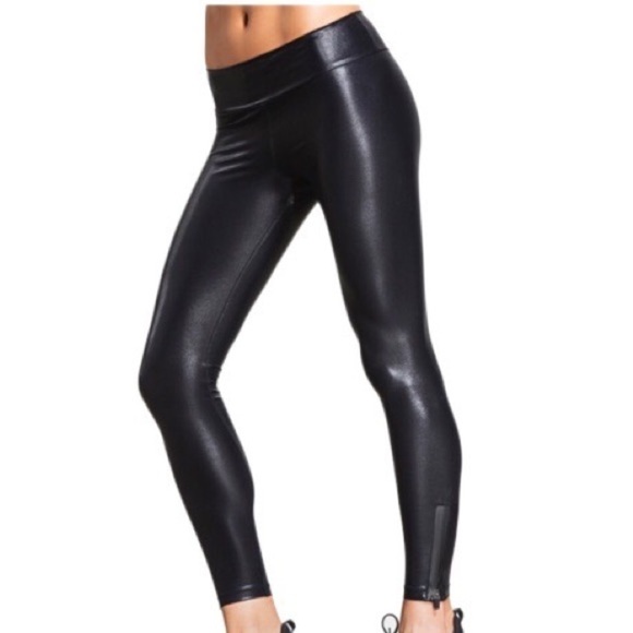CARBON38 RADIUM ACTIVE FULL-LENGTH LEGGINGS - ANKLE ZIP DETAIL -TAKARA SHINE - M - Picture 3 of 10